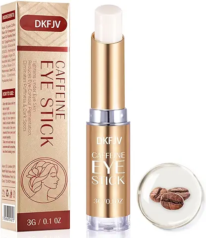 Crema de Cafeina para ojos con Cafeína Colágeno y ácido Hialurónico para las Ojeras y las Arrugas de Hinchazón, Crema para Debajo de los ojos Anti-envejecimiento Contorno de ojos Stick  