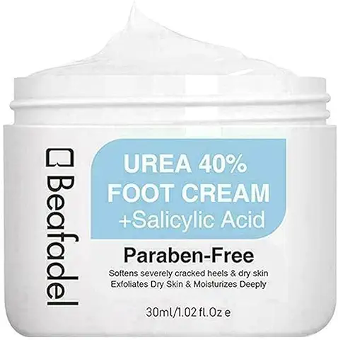 Crema de urea para el Cuidado de los pies Exfoliante para pies al 40% Ácido Salicílico Exfolia la piel Muerta Eliminador de Callos Cuidado de los pies Crema Hidratante para Pies, Codos y Manos  