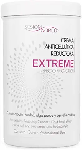 CREMA EXTREME ANTICELULITICA REDUCTORA Efecto Frío-Calor Sesiomworld 1 kilo  