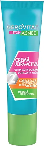 Crema Facial Antiacné con Ácido Salicílico, Reduce el Sebo y las Lesiones Inflamatorias, Corrige las Manchas, Aplicación Puntual en la Zona Afectada, 15 ml, Gerovital Stop Acnee  