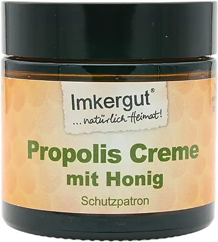 Crema Facial de Propóleos de Apicultura, 100% Natural, Crema Nutritiva con Miel, Crisol de 50 ml  