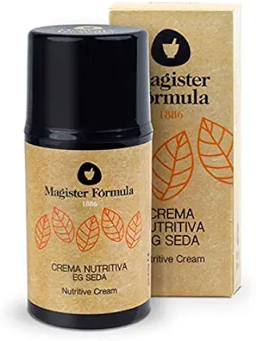 Crema Nutritiva Facial EG Seda 50 ml | Hidratante Natural con Extracto de Proteína de Seda + Ácido Hialurónico + Vitamina E | Piel Mixta y Seca | Día y Noche | Mujer y Hombre | Magister Fórmula  