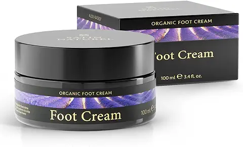 Crema Pies Secos y Agrietados ORGÁNICA de Manteca de Karite 100ml – Crema Reparadora para Pies Secos, Talones Agrietados – Masaje y Pedicura Contra Grietas y Callos con Aloe Vera Puro - Satin Naturel  