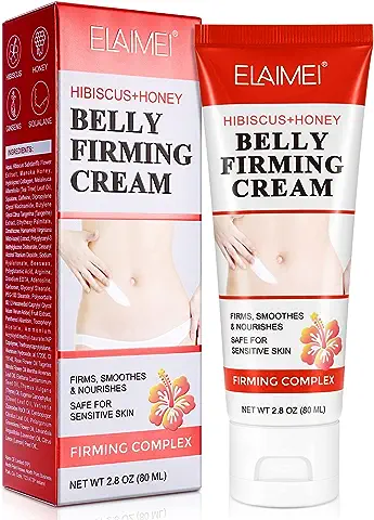 Crema Reafirmante Para El Vientre De Hibisco Y Miel, Crema Reafirmante Para La Piel Flácida, Loción Reafirmante Hidratante Para El Cuidado De La Piel Del Vientre, Brazos, Muslos Y Glúteos, 80ml  