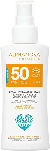 Crema Solar Para Cara y Cuerpo - Spray Protección Solar Ecológico - Cuida tu Piel y el Planeta - Tamaño de Viaje (SPF 50)  