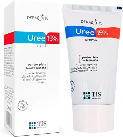 Crema TIS con Urea 15% - Eczema, Keratosis, Psoriasis, Erupciones Cutáneas, Pieles Agrietadas, ásperas y Secas | Curación de Heridas | Manos, Pies, Rodillas, Uñas | Ácido Láctico AHA, Germen de Trigo  