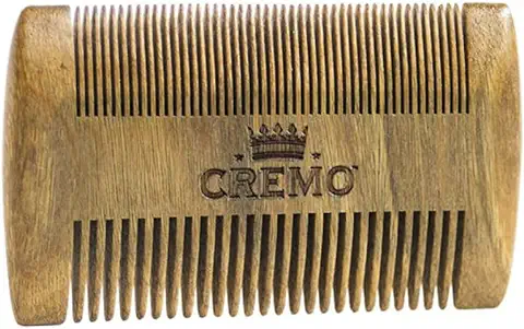 CREMO - Peine de Barba Premium para Hombre | Madera 100% Natural con Fragancia de Madera  