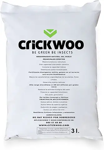 Crickwoo - Humus de Lombriz para Plantas Puro. El Mejor Abono Natural, 3L / 1,2KG, Fertilizante Universal Orgánico, Rico en Microorganismos Efectivos para Cualquier Tipo de Cultivo  