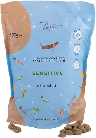 Croquetas para Perros Monoproteicas Ecológicas | Crujientes para Perros Adultos | Alimento seco Natural para Perros de Tamaño Mediano Grande | Fabricado en Italia | Hygge Dog (harina de Insectos  