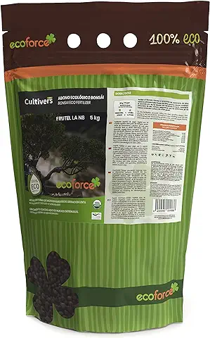 CULTIVERS Abono Bonsái de 5 kg. Fertilizante de Origen 100% Orgánico y Natural, Granulado de Liberación Lenta y Controlada con NPK 8-1-5+74% M.O. y Ác. Húmicos  