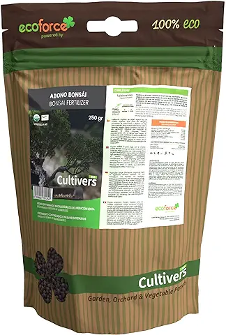 CULTIVERS Abono Bonsái Ecológico de 250 g. Fertilizante de Origen 100% Orgánico y Natural, Granulado de Liberación Lenta y Controlada con NPK 8-1-5+74% M.O. y Ác. Húmicos CULTIVERS Abono Bonsái Ecológico de 250 g. Fertilizante de Origen 100% Orgánico y Natural, Granulado de Liberación Lenta y Controlada con NPK 8-1-5+74% M.O. y Ác. Húmicos