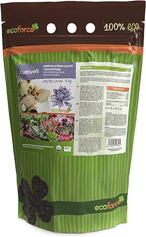 CULTIVERS Abono Cactus Plantas Crasas y Suculentas Ecológico de 5 Kg. Fertilizante de Liberación Lenta Origen 100% Orgánico y Vegano  