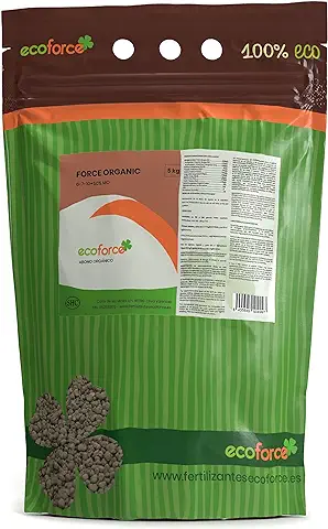 CULTIVERS Abono Plantas Pellets Universal Ecológico Exterior 5 kg. Fertilizante Orgánico Microgranulado NPK (6-7-10) + 50% Materia Orgánica y Microelementos. 100% Orgánico y Natural. Force Organic  