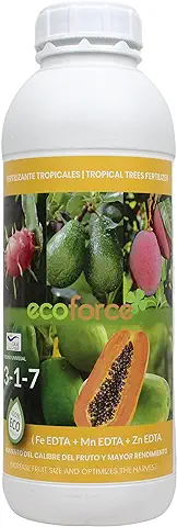 CULTIVERS Fertilizante Tropicales Ecológico 1 L. Abono Líquido 100% Orgánico Mayor Rendimiento y Aumento del Calibre  