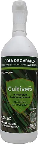 Cultivers Fungicida de Cola de Caballo Ecológico de 1 L. Producto Listo uso. Anti-Hongos. de Extracto de la Equisentum Arvense. Preventivo y Curativo de Las Enfermedades Fúngicas  