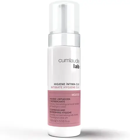 Cumlaude Lab Higiene Íntima CLX Mousse - Espuma Limpiadora con Clorhexidina de Acción Higienizante, Protectora y Refrescante para Inflamaciones y Molestiasde la Zona Íntima - 165 ml (Paquete de 1)  