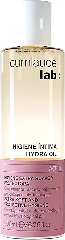 Cumlaude Lab - Hydra Oil Higiene Íntima, Aceite Limpiador Íntimo Hidratante, Alivia el Picor y la Irritación, Acción Emoliente y Suavizante, con Aceite de Almendras y Vitaminas B y E - 200 ml  