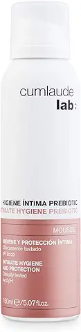 Cumlaude Lab Prebiotic - Mousse Limpiador de Higiene y Protección Íntima con Prebióticos y Ácido Láctico, para Reequilibrar la Flora Bacteriana - 150 ml  