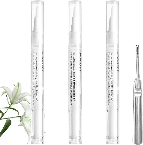 Cuticle Oil, Aceite para Cuticulas, Tratamientos para Uñas, 3 Piezas Aceite para Uñas, Aceite Reparador para Uñas y Cutículas, Aceite Hidratante de Cutícula, con Empujador de Cutícula, Cortacutículas  