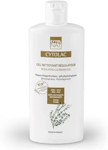 Cytolac Gel Limpiador - Cuidado para Pieles Sensibles con Tendencia Acneica - Cara y Espalda - Limpia Suavemente la piel - Combate el Exceso de sebo - Sin Jabón - 250 ml - Cytolnat  