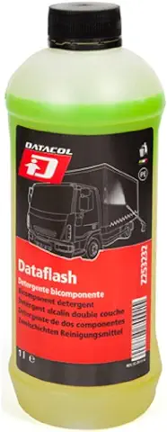 Dataflash Detergente, Desengesante Bicomponente, alto Poder Desengrasante, Desinfectante y Humectante, para Limpieza de todo tipo de Suciedad Botella de 1Litro.  