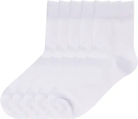 DEBAIJIA 5 Pares Calcetines de Negocios Para Mujer, Fibra de Bambu Naturaleza Calcetines de Traje Lujo Durables y Transpirables Cómodo  