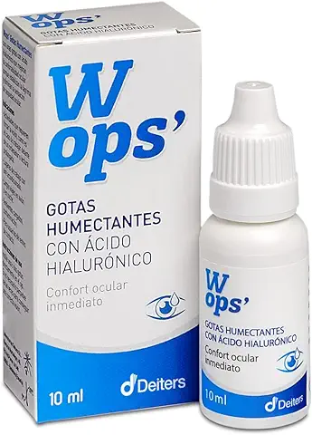 DEITERS - WOPS' Gotas Humectantes Multidosis, Lágrimas Artificiales para Ojos Secos, Ácido Hialurónico, Colirio, Gotas Lubricantes, Frasco 10 ml  