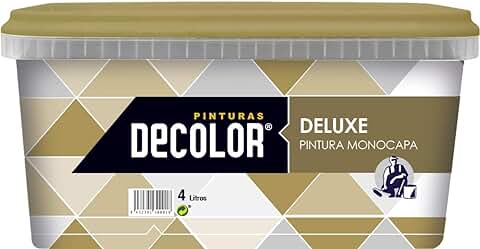 Deluxe - Mate Ecológico.Pintura Interior mate Ecológica. 4 Litros Azúl Suave.Pinturas DECOLOR  