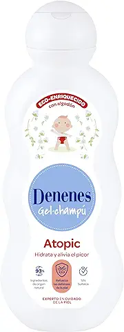 Denenes Atopic - Gel Champú con Algodón Ecológico, Hidrata y Alivia, Sin Sulfatos, Apto para Pieles Sensibles y Atópicas - 600 ml  
