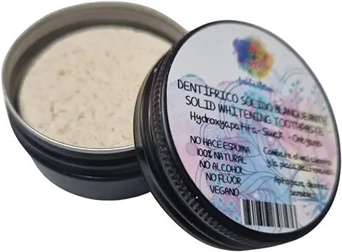 Dentífrico Sólido con Orégano, Siwak e Hydroxyapatita 100% Natural, sin Flúor y sin Alcohol, Vegano, Amalur Nature  