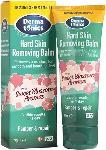 Dermatonics Bálsamo Quitapieles Duras | Apto Para Diabéticos | Con Aromas de Flores Dulces | Contiene Manteca de Karité Hidratante y Lípido de Avena Sueca Hidratante | 70 ml  
