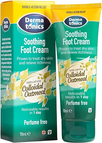 Dermatonics Soothing Foot Cream with Soothing Colloidal Oatmeal | Alivia y Calma Rápidamente la Picazón Causada por el Pie de Atleta, la Dermatitis u Otras Afecciones de la Piel Seca | 70 ml  