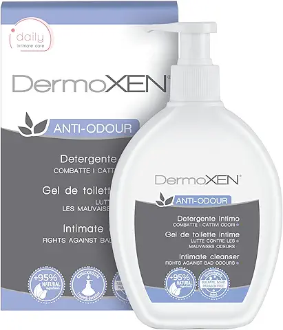DERMOXEN Anti-Odour Gel Limpiador Intimo para Mujeres con Acción Antiolor. Jabón Intimo Ideal para Combatir los Malos Olores Intimos Femeninos, También en Caso de Incontinencia. 200 ml  