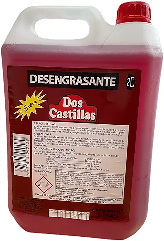 Desengrasante Profesional para Motor y Piezas Mecánicas - Desengrasante Cadena Bicicleta - Limpia Cadenas Bici -Limpieza Eficaz en Hornos, Encimeras, Campanas y Suelos (Garrafa 5L)  