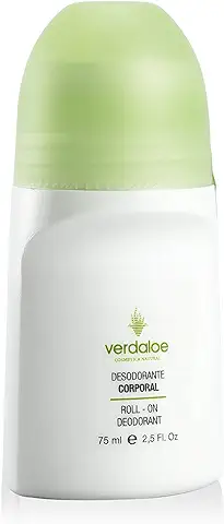 Desodorante Corporal con Aloe Vera - 75 ml - Bactericida - No Irritante - Para Todo Tipo de Pieles - Desodorante de Hombre y de Mujer - Fabricado en España en Plantaciones Ecológicas - Verdaloe  