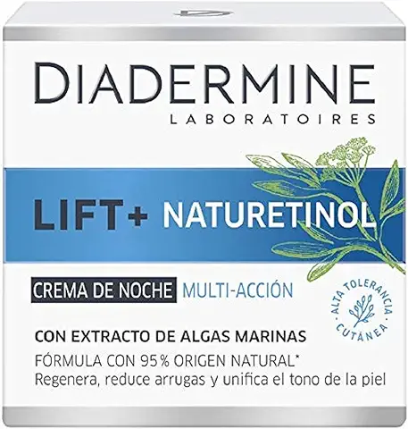 Diadermine - Lift + Crema de Noche Naturetinol - 50ml - Regenera, Reduce las Arrugas y Unifica el tono de la piel - Nuestra Alternativa al Retinol - 95% Ingredientes Origen Natural  