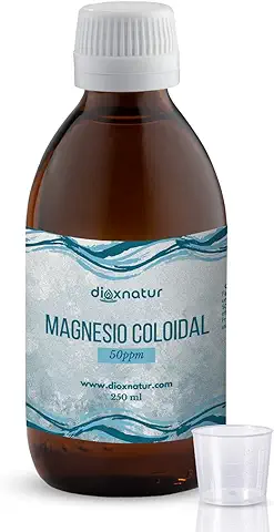 Dioxnatur Magnesio Puro 250ml Magnesio Coloidal Liquido 50 ppm – Relajante Muscular Natural  