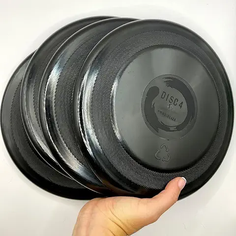 DISC4 Pack de 4 Frisbees Super Resistentes y Ecológicos Multiplica la Diversión por 4 y GANA en Concentración y Atención para tu Perro  