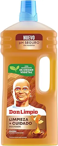 Don Limpio Limpia Suelos Madera Detergente Liquido 1.3l, PH Seguro para Limpieza y Cuidado de Suelos de Madera, Con Aceite de piel de Naranja.  