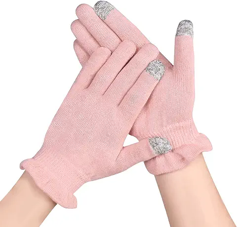 Donfri Guantes Hidratantes de Algodón, Color Rosa, Talla S, 1 par de Guantes para Pantalla Táctil, Hidratantes y Antisequedad Diarios (código M, 1 par)  