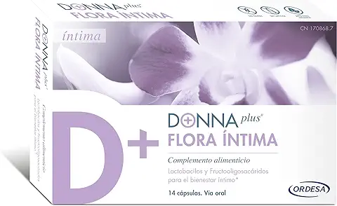 DONNAPLUS Flora Íntima - Complemento Alimenticio para el Bienestar Íntimo con Lactobacillus y FOS - 14 Cápsulas  