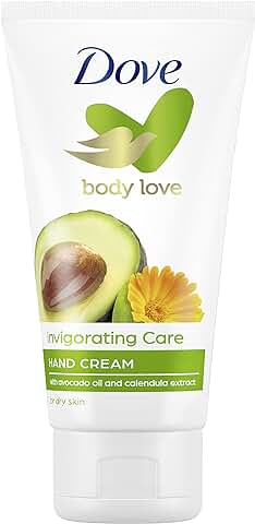 Dove Crema Hidratante de Manos con Aceite de Aguacate 100% Natural y Extracto de Caléndula para piel Normal a seca 75ml  