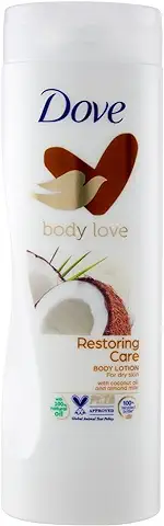 Dove Hidratante, con Aceite de coco y Leche de Almendras, Loción Corporal para piel Seca, 400 ml  