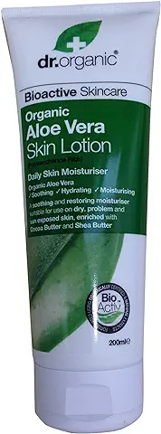 Dr. Organic. Organic Aloe Vera Piel Loción Para Quemaduras, Vitaminas Tratamiento. 200 ml. We Barco de todo el Mundo  