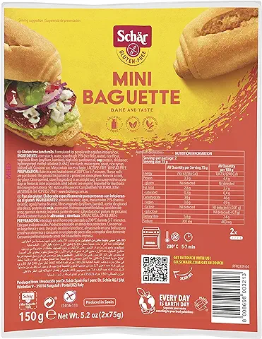 DR. SCHAR - MINI BAGUETTE DUO S/G 150 GR  
