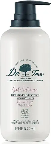 Dr. Tree Gel Intimo Dermoprotector Hipoalergénico, Higiene e Hidratación, Restaura Flora, Elimina el Olor y Calma los Picores, Sin Sulfatos SLE, SLS, Sin Siliconas, 400 ml  