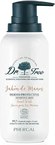 Dr. Tree Jabón de Manos Dermoprotector, Pieles Sensibles, Hidratante, Antibacteriano, Airless, 99% Ingredientes Naturales, Sin Sulfatos SLE, SLS, Sin Parabenos, Sin Siliconas, ECOCERT, 200ml  