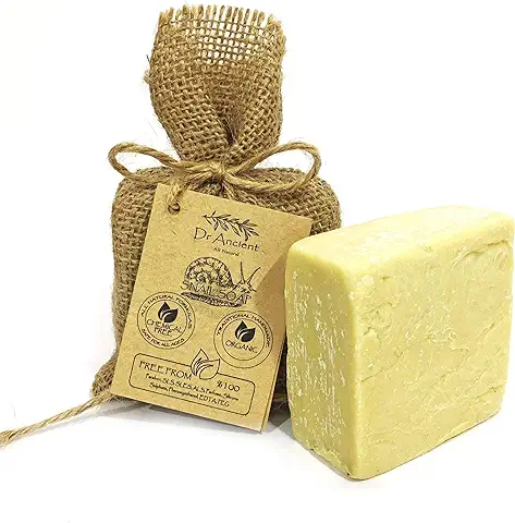 Dr.Ancient Barra de Jabón de Caracol Orgánico Natural Tradicional Hecho a Mano Antiguo - Antienvejecimiento, Eficaz para el Acné y las Manchas de la Piel, Rejuvenece tu Piel 140 g (Paquete de 1)  