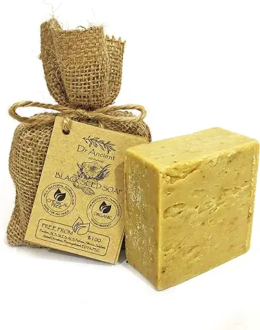 Dr.Ancient Barra de Jabón de Semillas Negras, Orgánico, Natural Vegano Tradicional Hecho a Mano - Antibacterial, Efectivo Para el Acné - ¡Absolutamente Sin Químicos! 5 Onza (Paquete de 1)  
