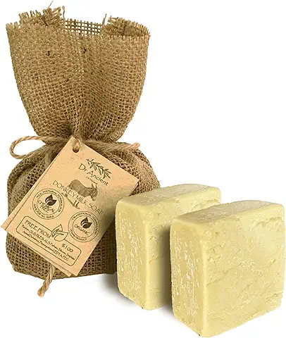 Dr.Ancient Jabón de Leche de Burra + Jabón de Leche de Cabra, Orgánico, Natural, Tradicional, Hecho a Mano, Antiguo - ¡Absolutamente Sin Químicos! 5 Onza (Paquete de 2)  